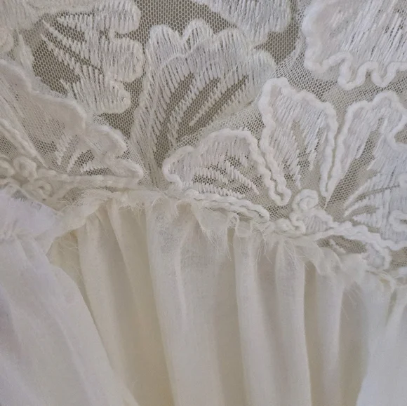 🐩NWOT Free People Boho Lace Blouse - Picture 3 of 5